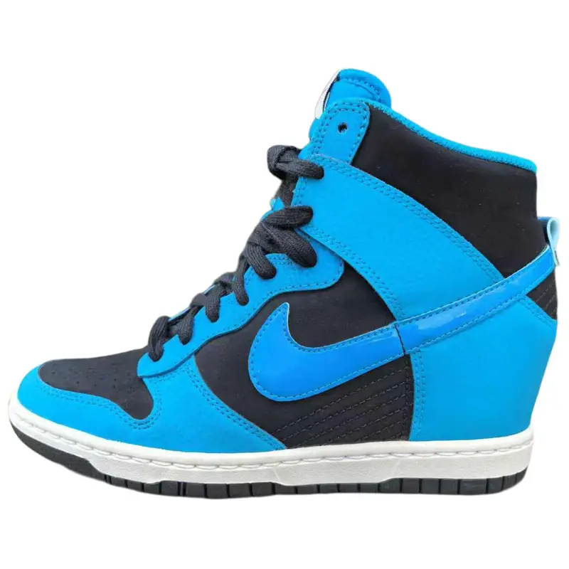 Dunk Sky High Essential Nero Blu Lacca Sneakers da Donna Azzurro-Lacca Bianco 644877-009 37 5