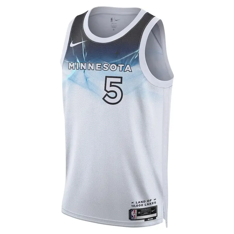 Edwards Timberwolves 24-25 City Edition SW Maglia da Basket Unisex Maglie Bianco FQ4350-100 3XL