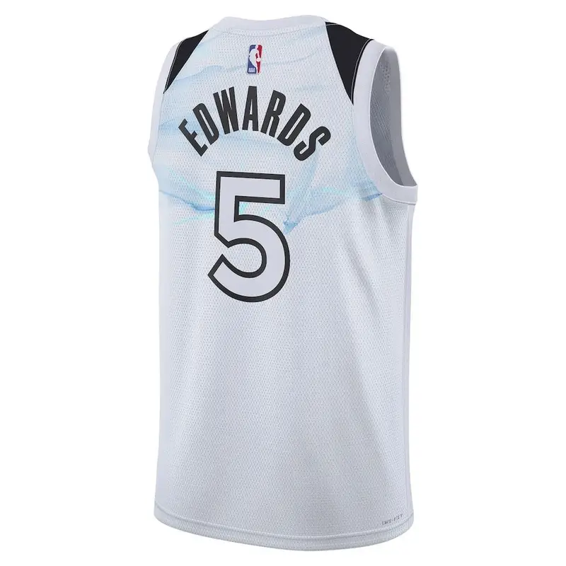 Edwards Timberwolves 24-25 City Edition SW Maglia da Basket Unisex Maglie Bianco FQ4350-100 M miniatura 4