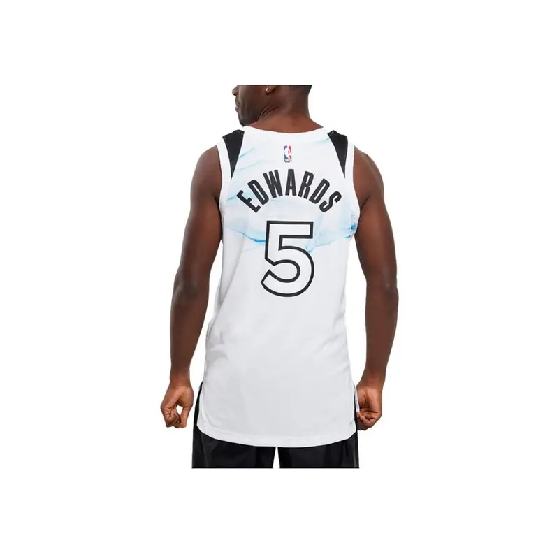 Edwards Timberwolves 24-25 City Edition SW Maglia da Basket Unisex Maglie Bianco FQ4350-100 miniatura 3