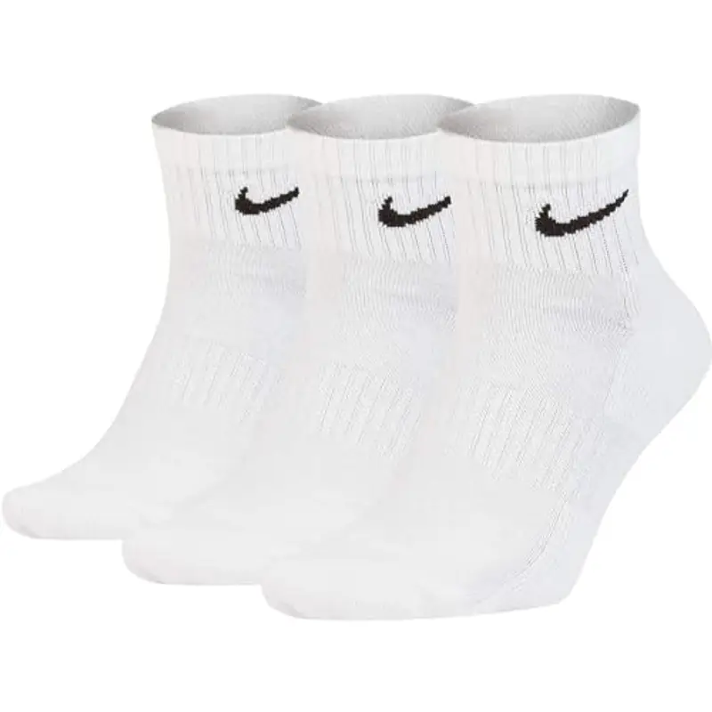 NIKE Calzini Everyday Cushioned, Bianco/Nero, Taglia M Uomo