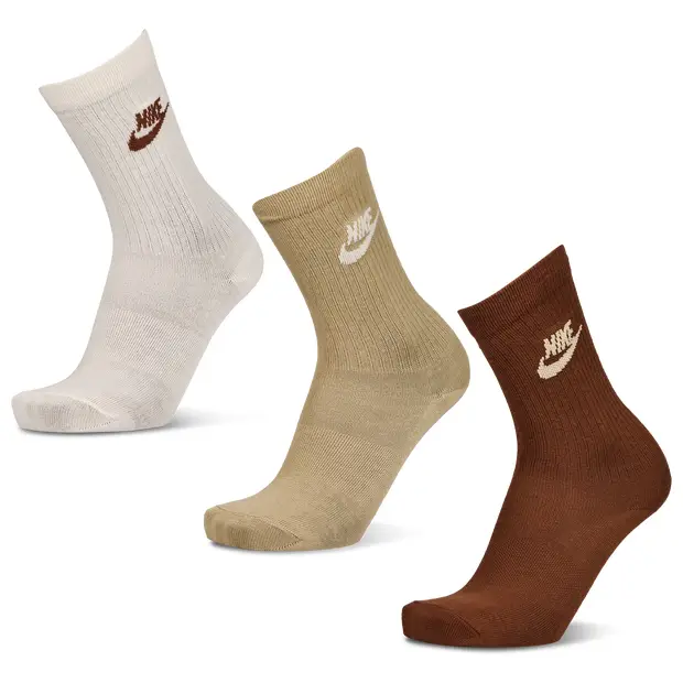 Everyday Cushioned Crew 3 Pack Unisex - Calze Beige