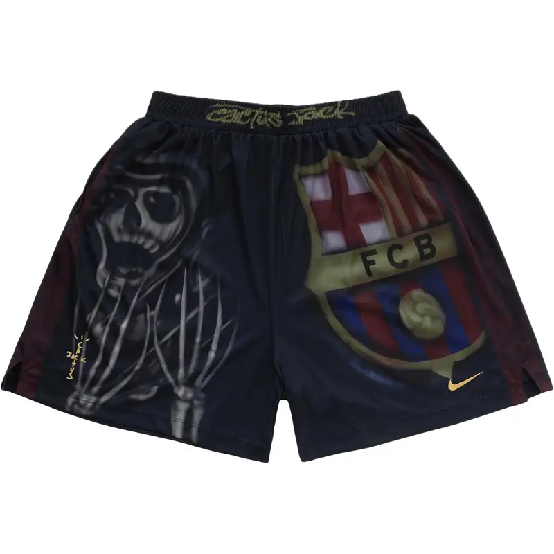 FC Barcelona x Cactus Jack Scheletro Pantaloncini Casa Neri Unisex Fondo FQCJ-MS01 XXL