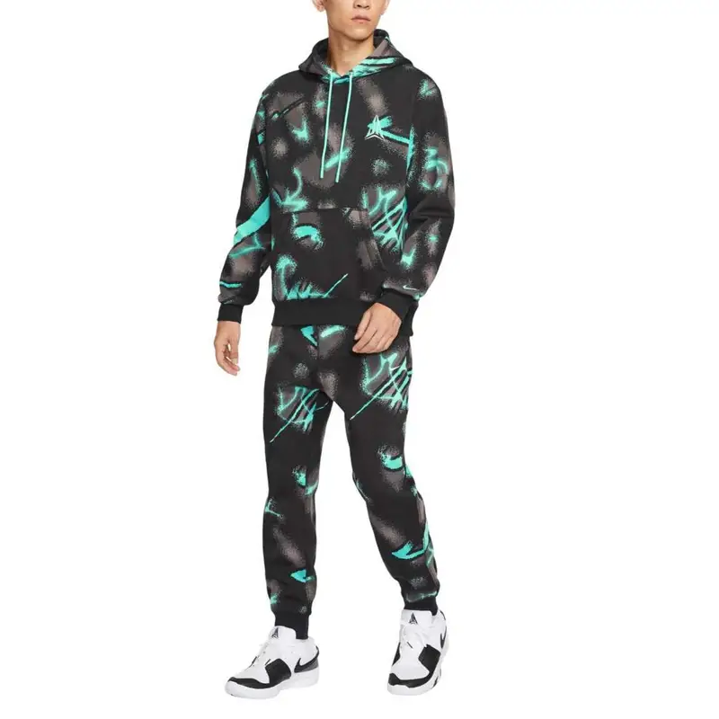 Felpa a maniche lunghe con cappuccio Nike Club con stampa solida da uomo HV3379-339 S miniatura 2