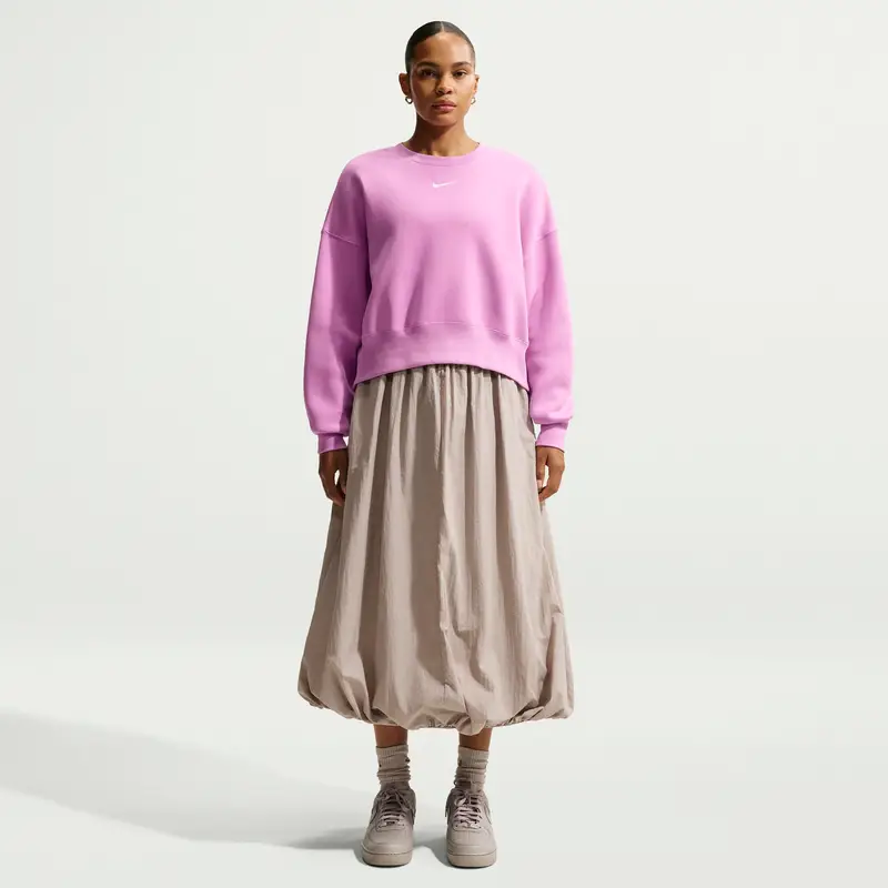 Felpa aderente da donna Nike Phoenix Fleece Rose