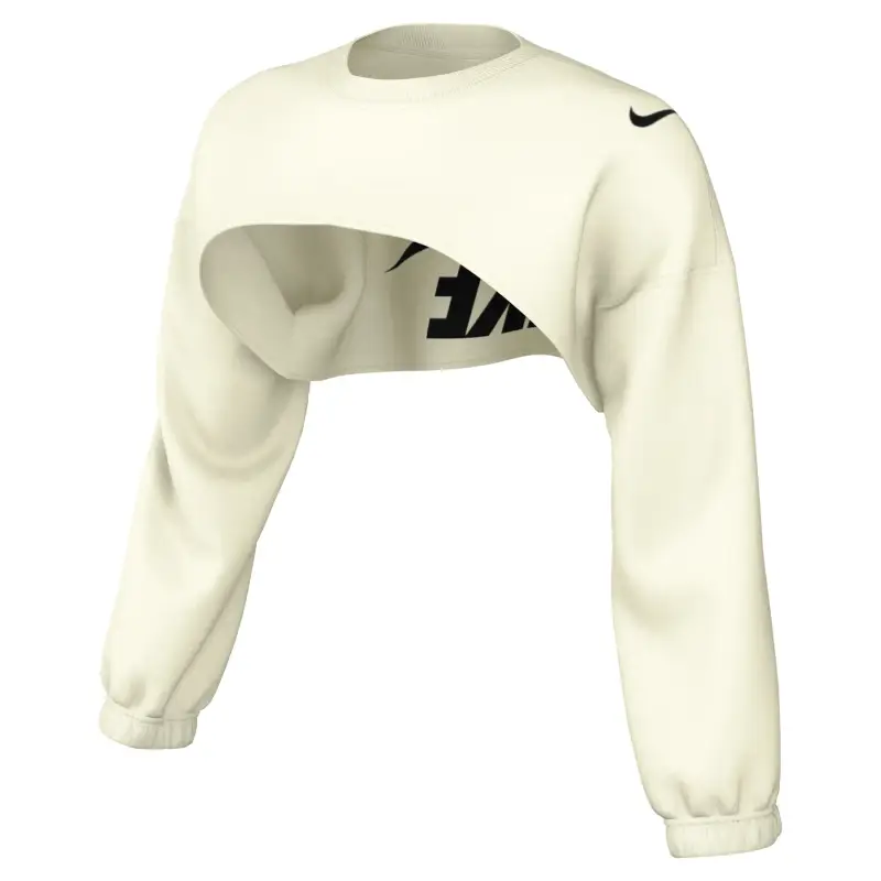 Felpa bolero oversize donna Nike Beige