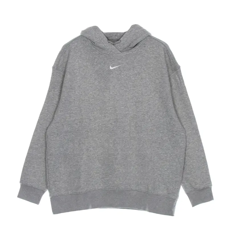 Felpa Cappuccio Donna Essential Collection Fleece Hoodie Dk Grey Heather/base Grey/white