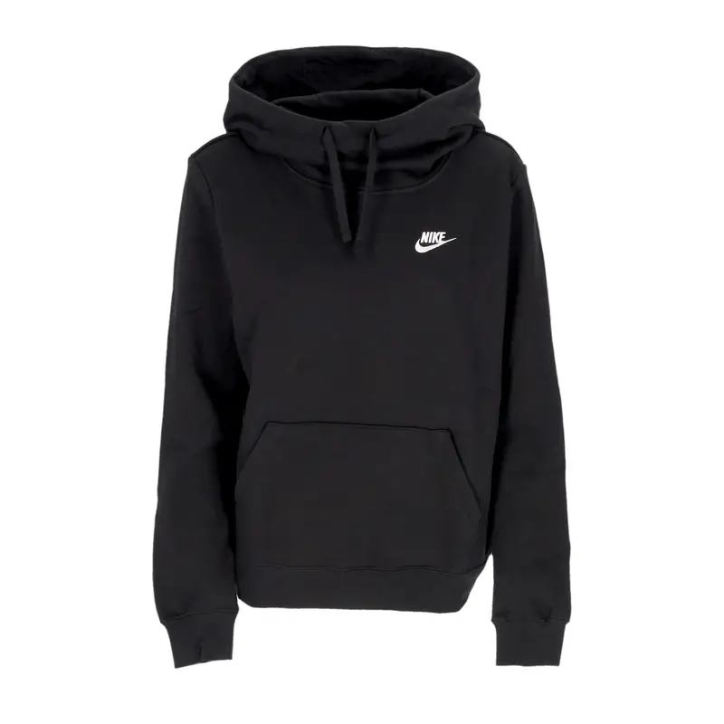 Felpa Cappuccio Donna W Sportswear Club Fleece Funnel-neck Hoodie Black/white