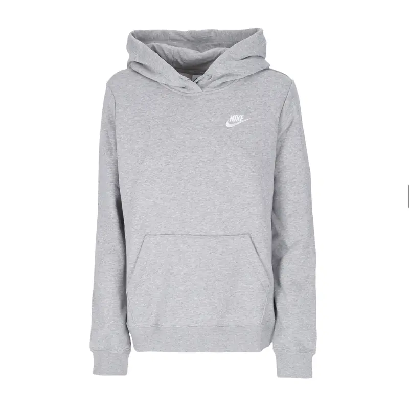 Felpa Cappuccio Donna W Sportswear Club Fleece Std Hoodie Dk Grey Heather/white