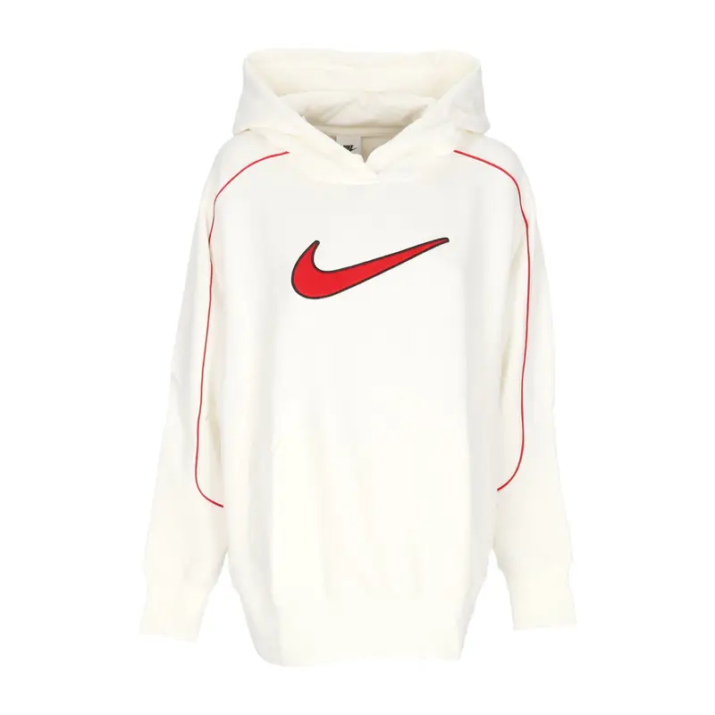 Felpa Cappuccio Donna W Sportswear Swoosh Oversize Hoodie Sail/sail/university Red
