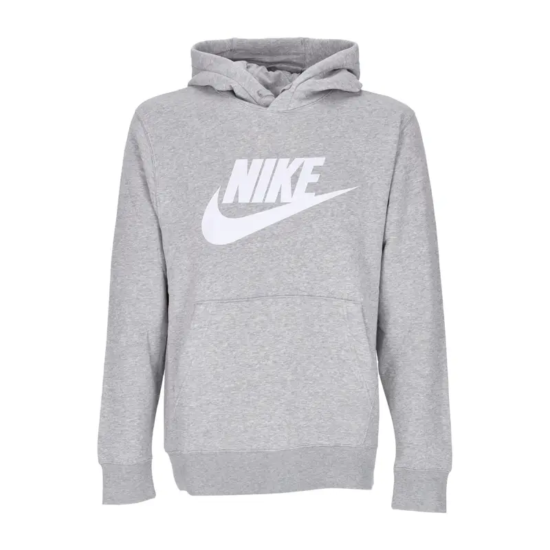 Felpa Cappuccio Uomo Club Hoodie Pullover Gx Dk Grey Heather/matte Silver/white