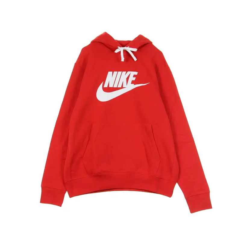 Felpa Cappuccio Uomo Club Hoodie Pullover Gx University Red/white/white