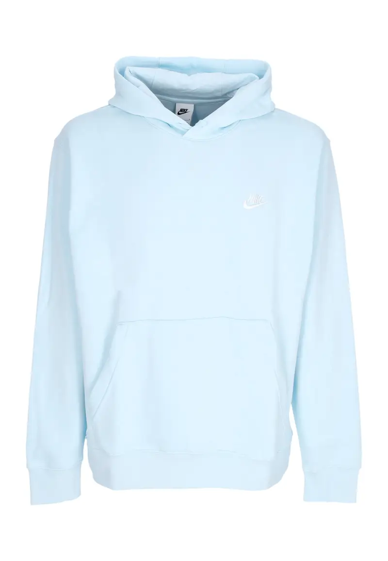 Felpa Cappuccio Uomo Sportswear Club Fleece Hoodie Glacier Blue/glacier Blue/white