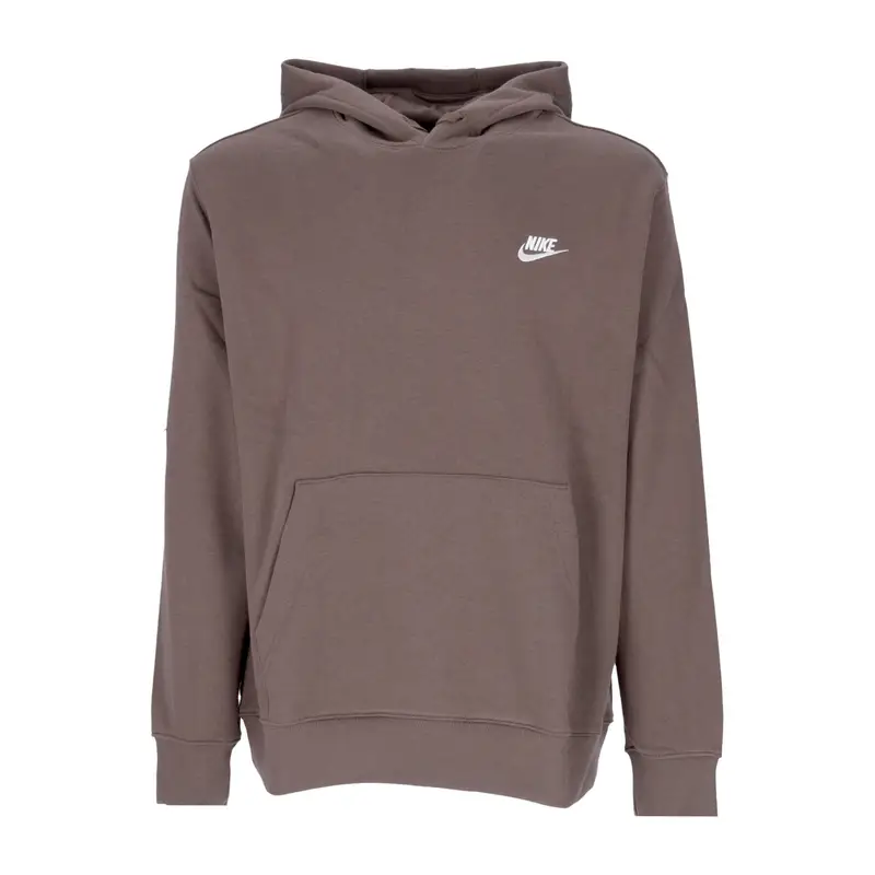 Felpa Cappuccio Uomo Sportswear Club Fleece Hoodie Ironstone/ironstone/white