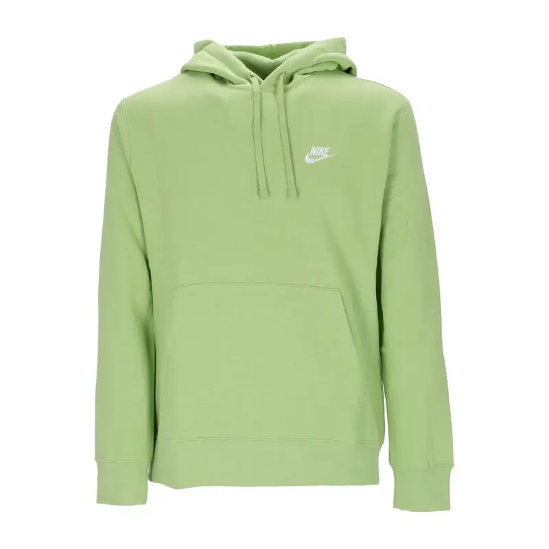 Felpa Cappuccio Uomo Sportswear Club Fleece Hoodie Vivid Green/vivid Green/white