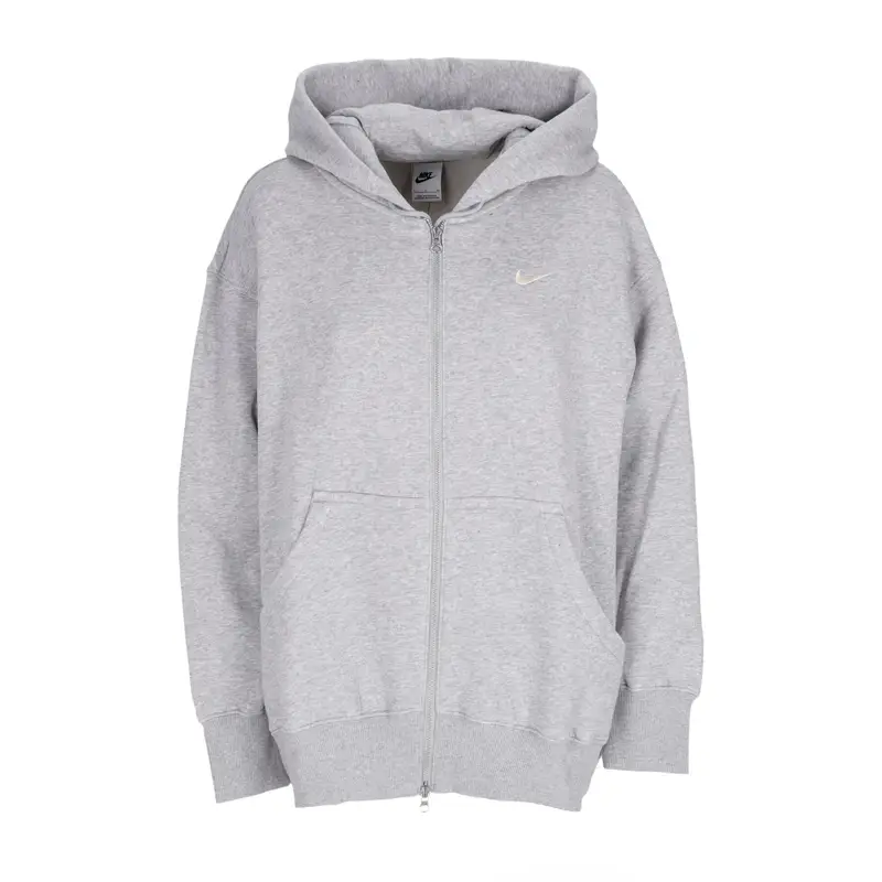 Felpa Cappuccio Zip Donna W Phoenix Fleece Hoodie Dk Grey Heather/sail