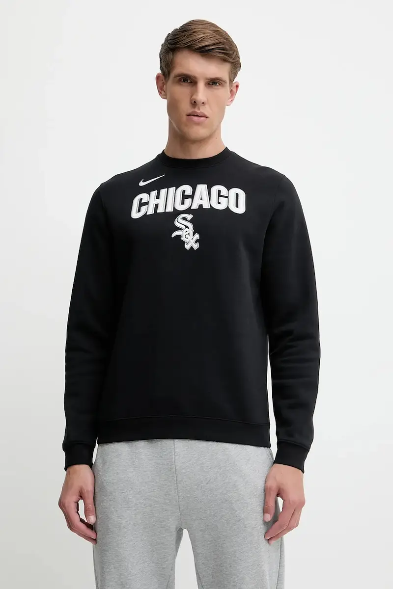 felpa Chicago White Sox uomo colore nero con applicazione NKPU-912Z-RX-LYA