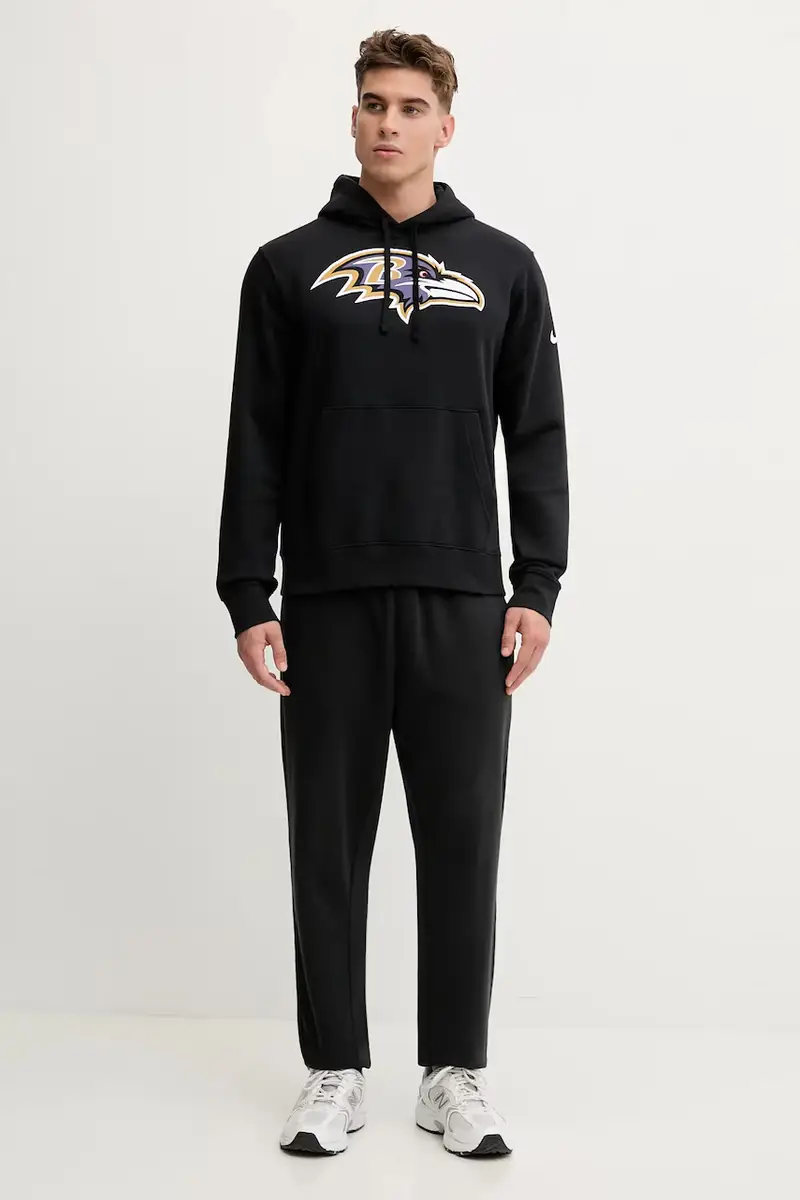 felpa Club Logo Hoodie Nero miniatura 2