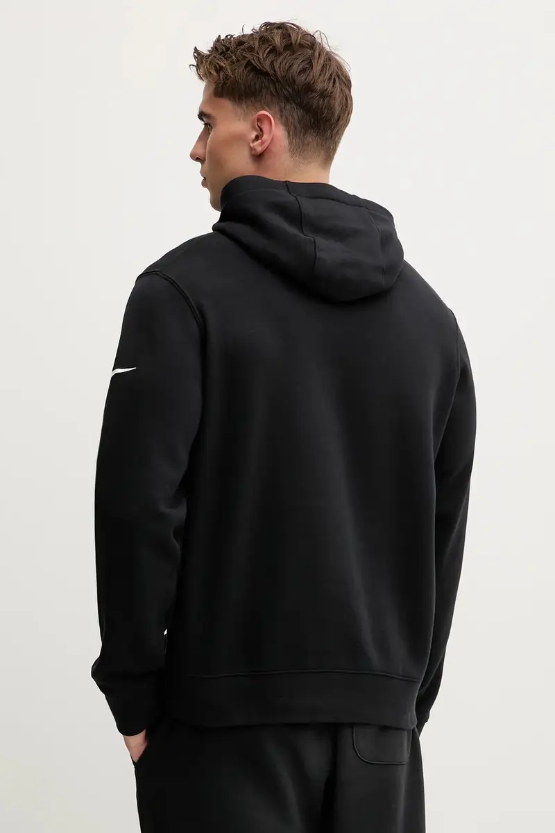 felpa Club Logo Hoodie Nero miniatura 3