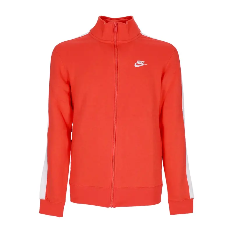 Felpa Collo Alto Uomo Sportswear Club Bb Track Jacket Lt Crimson/white