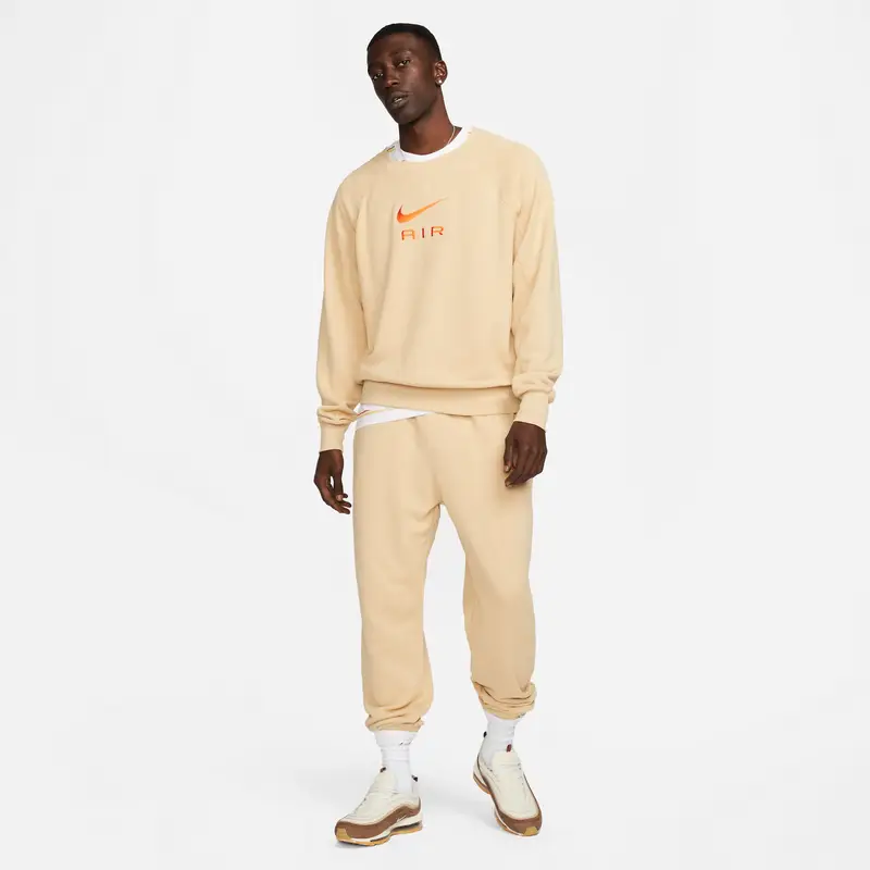 Felpa collo rotondo Nike Air Air French Terry Orange