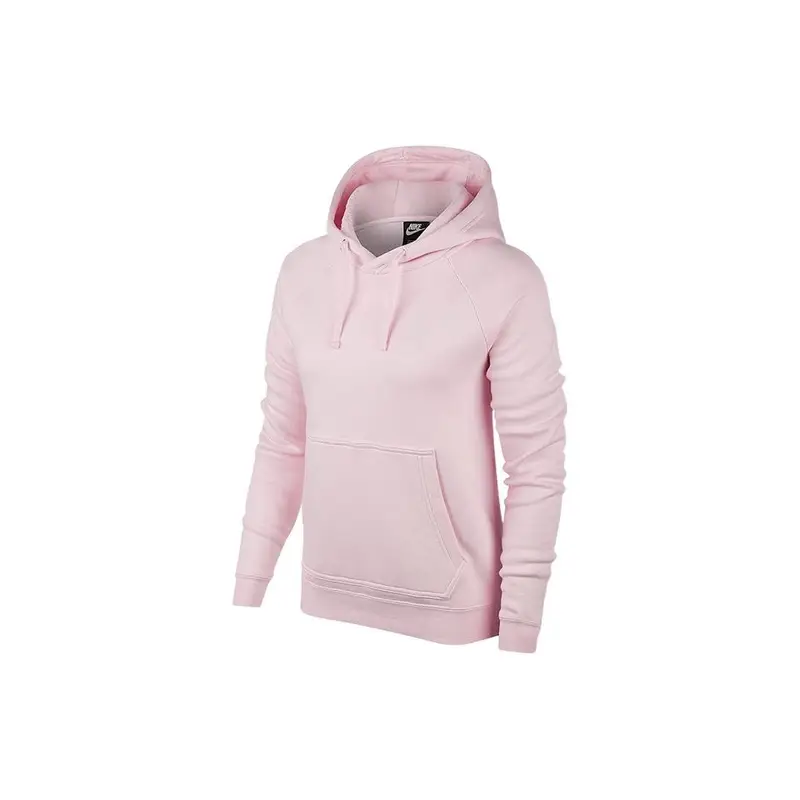 Felpa con cappuccio a tinta unita a maniche lunghe in pile Nike Donna felpa Rosa BV7480-630 L