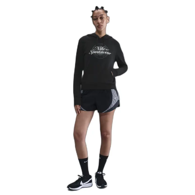 Felpa con cappuccio da donna Nike Club Fleece Noir