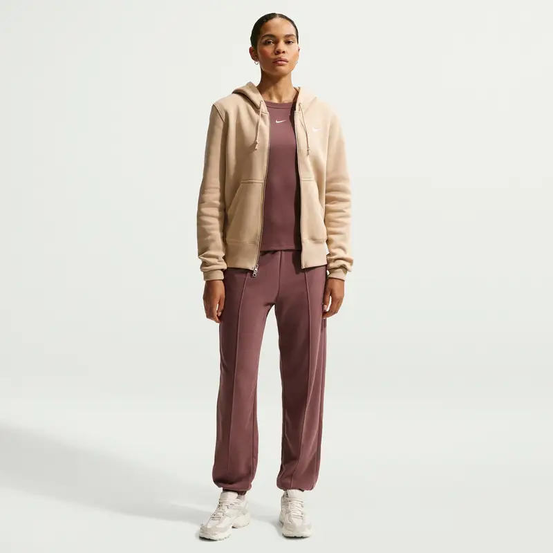 Felpa con cappuccio da donna Nike Phoenix Beige
