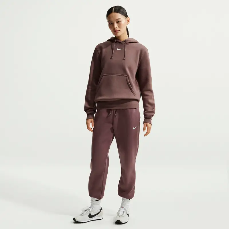Felpa con cappuccio da donna Nike Phoenix Marron