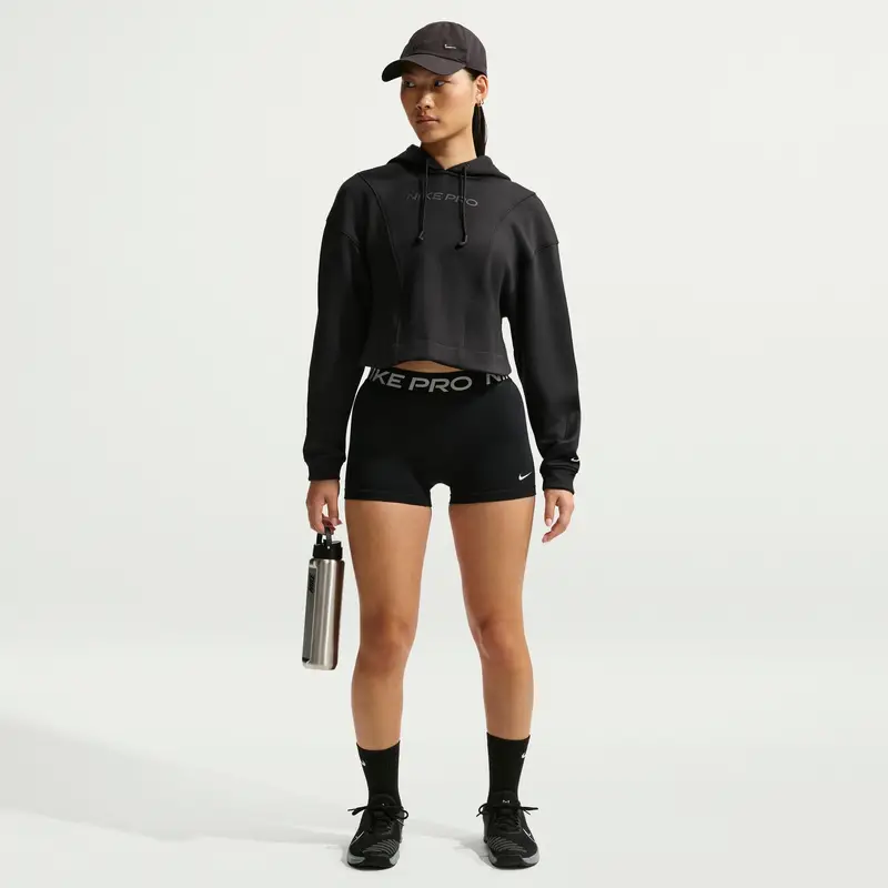 Felpa con cappuccio da donna Nike Pro Noir