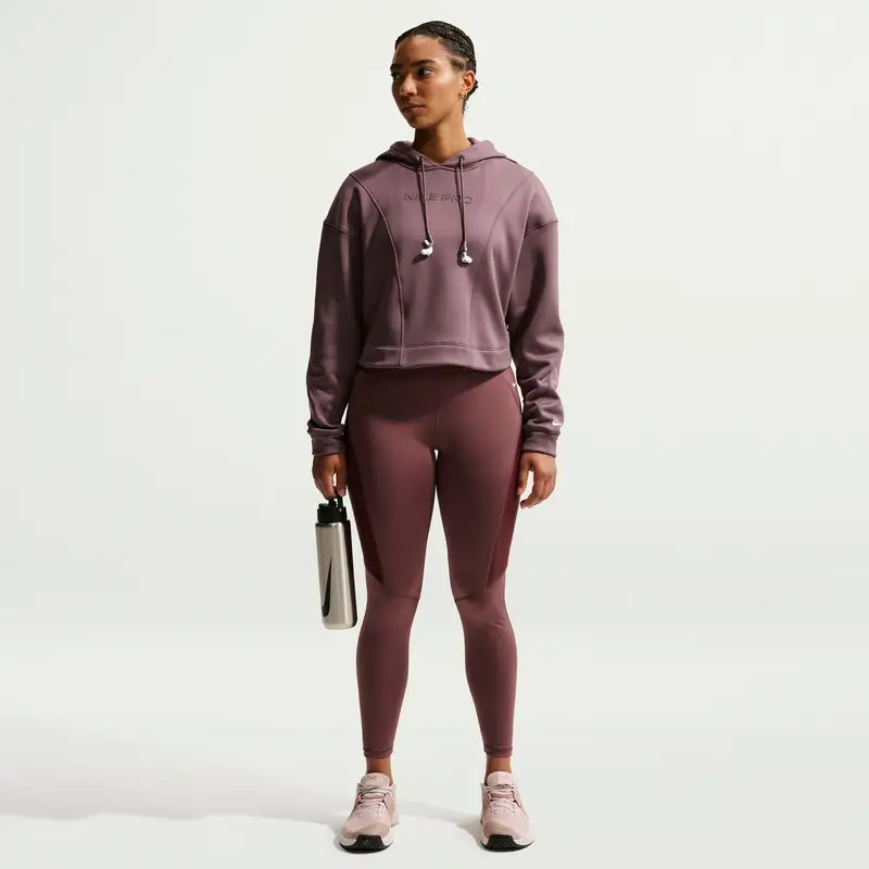 Felpa con cappuccio da donna Nike Pro Noir