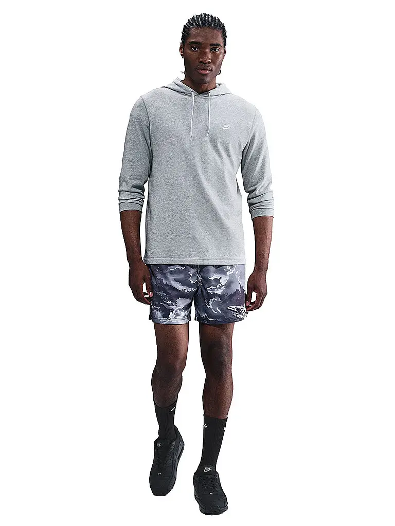 Felpa con cappuccio da uomo NK Club Knit grigio | S