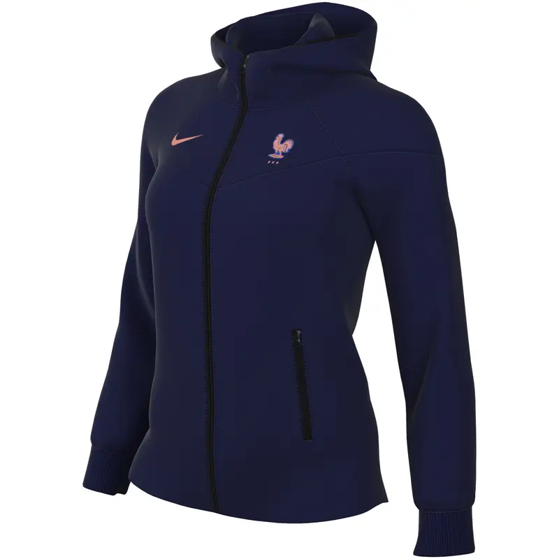 Felpa con cappuccio donna Francia Tech Fleece Windrunner 2025 Bleu