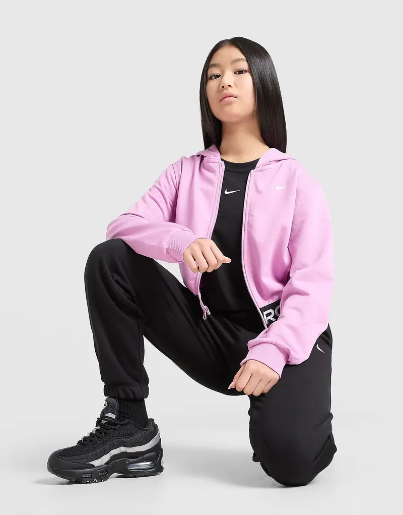 Felpa con Cappuccio Full Zip Pro Bambina Junior, rosa