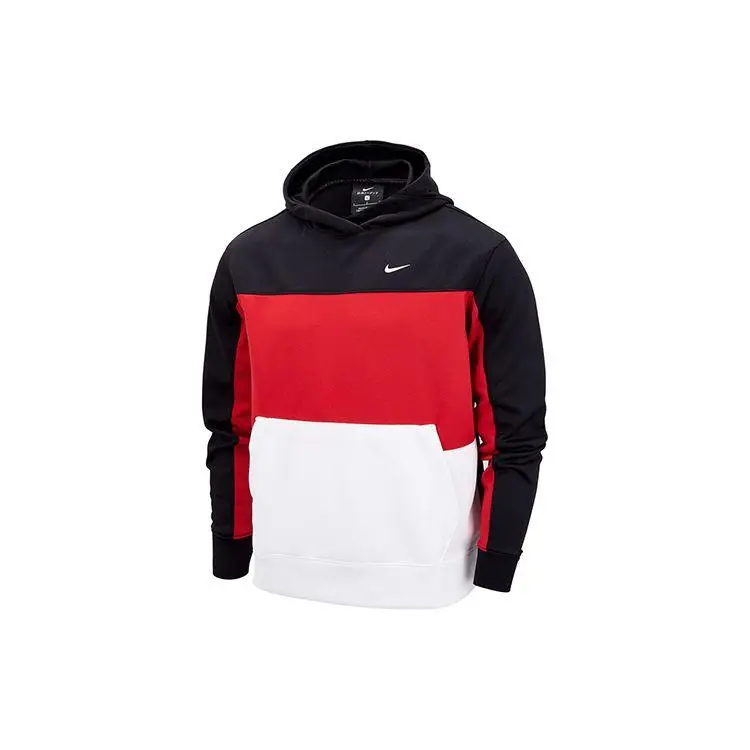 Felpa con cappuccio in maglia colorblock Nike Uomo Top Rosso DH9727-011 S