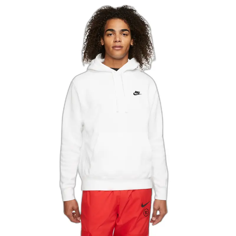 Felpa con cappuccio in maglia Nike Sportswear Club Blanc