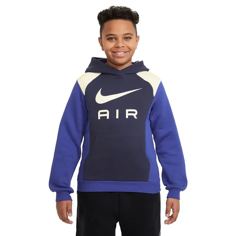 Felpa Con Cappuccio Logo Air Blu Bambino M