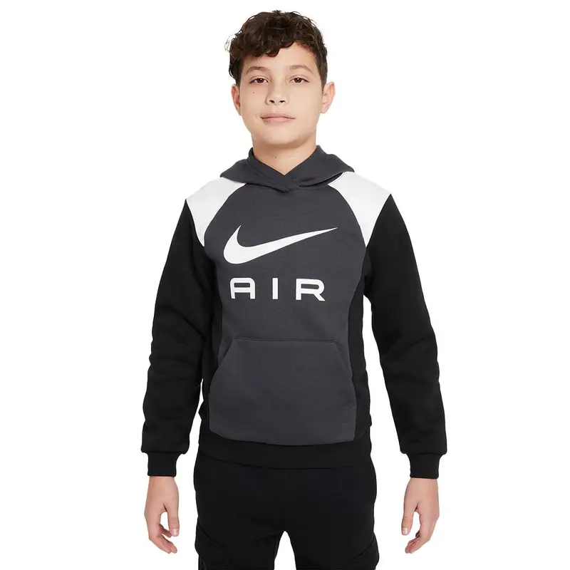 Felpa Con Cappuccio Logo Air Nero Bambino S - Ragazzo