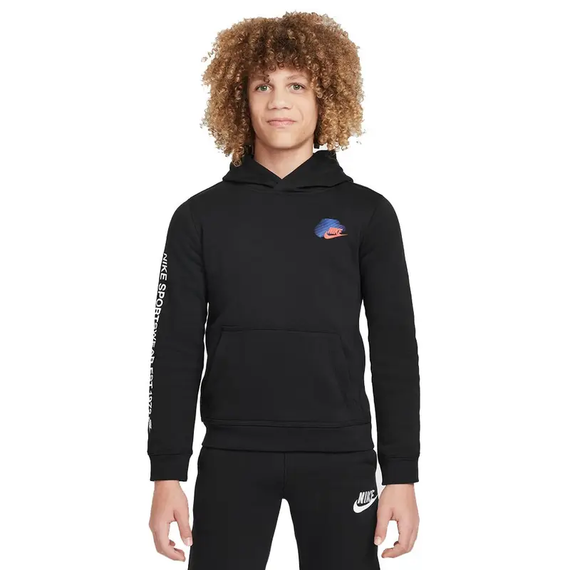 Felpa Con Cappuccio Nero Bambino S - Ragazzo