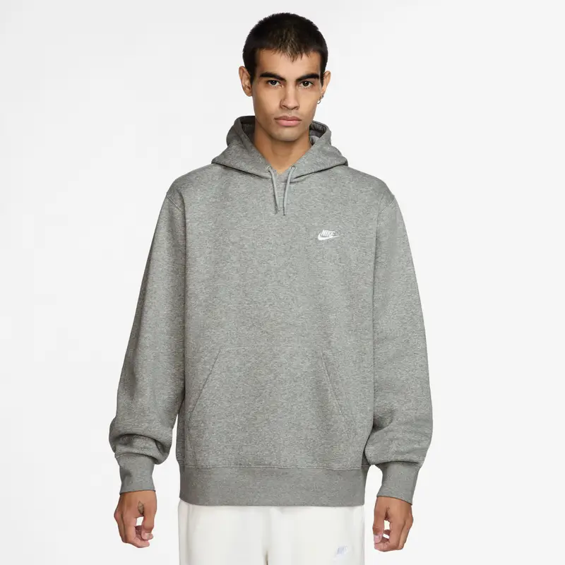 Felpa con cappuccio Nike Club Fleece Gris