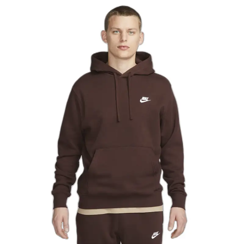 Felpa con cappuccio Nike Club Fleece Marron
