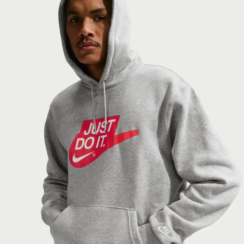 Felpa con cappuccio Nike Club Gris