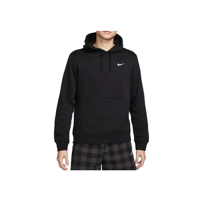 Nike Maglia con cappuccio in pile confortevole da uomo nero e bianco miniatura 5