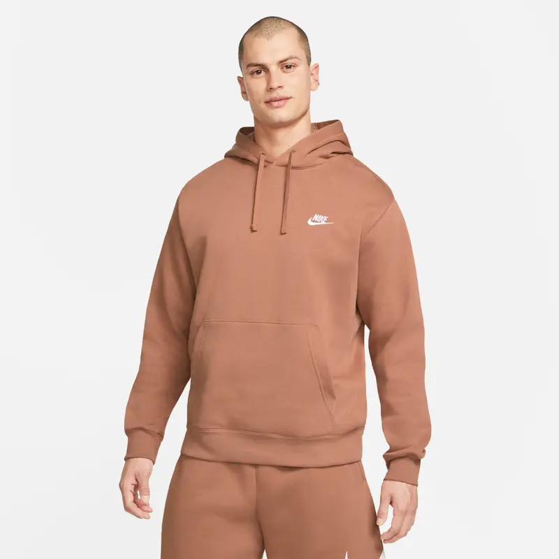 Felpa con cappuccio Nike Sportswear Club Fleece Beige