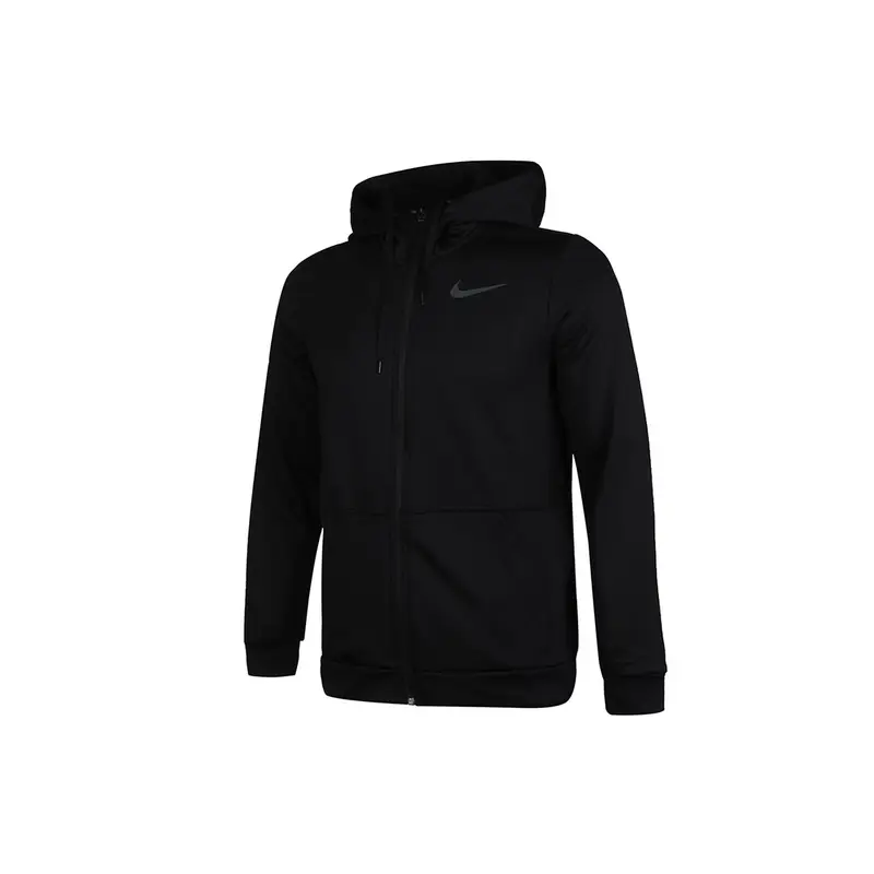 Felpa con cappuccio Nike Therma con zip intera Giacca da allenamento Uomo Capispalla Nero CU6232-010 S miniatura 2
