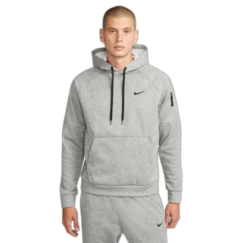 Felpa con cappuccio Nike Therma-FIT Po Gris