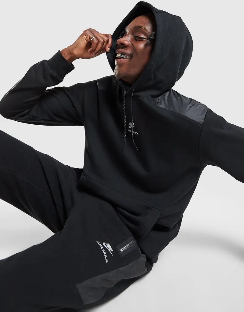 Felpa con Cappuccio Overhead Air Max Fleece, nero