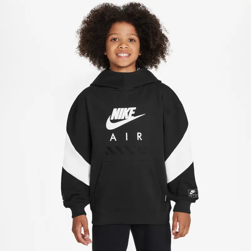 Felpa con cappuccio per bambini Nike Air Noir