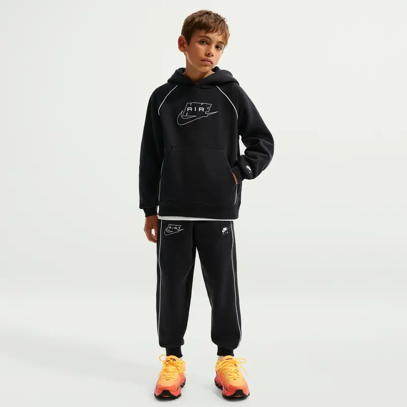 Felpa con cappuccio per bambini Nike Air Noir