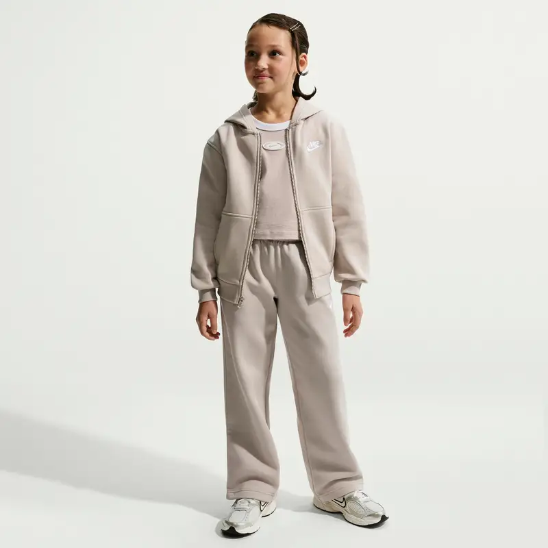 Felpa con cappuccio per bambini Nike Club Fleece Blanc